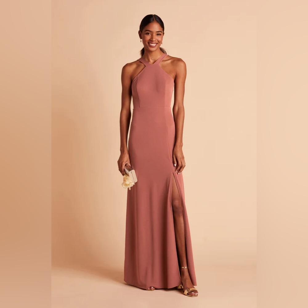 Birdy Grey GENE DRESS CREPE DESERT ROSE MEDIUM NEW NWT BRIDESMAID WEDDING SLIT